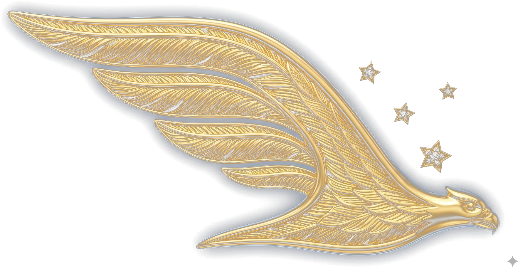 Hotel Falcon Inn logo - golden falcon wing